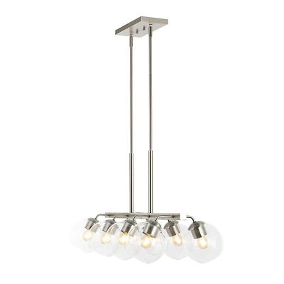 Julian Farmhouse Bohemian Iron/Glass Linear Led Pendant