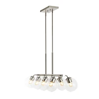 Julian Farmhouse Bohemian Iron/Glass Linear Led Pendant