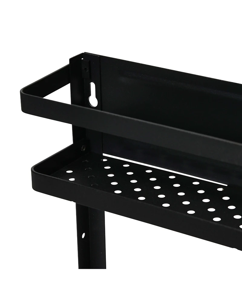 Household Essentials Metal Magnetic Organizer with Towel Rack