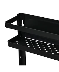 Household Essentials Metal Magnetic Organizer with Towel Rack