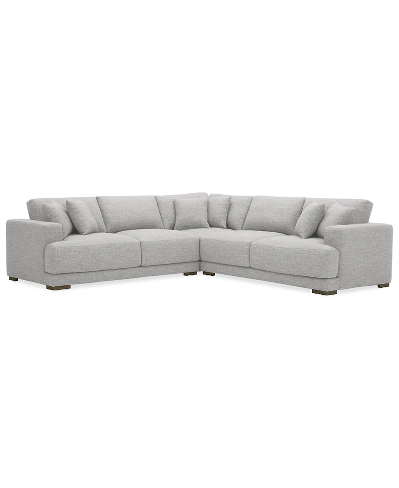 Closeout! Vasher 114" 3-Pc. Fabric Sectional Sofa, Created for Macy's