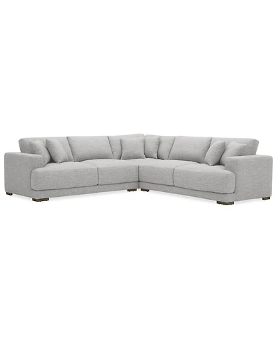 Closeout! Vasher 114" 3-Pc. Fabric Sectional Sofa, Created for Macy's