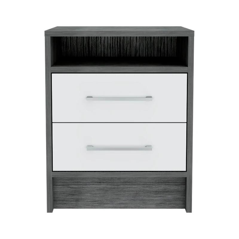 Depot E-shop Leyva Nightstand, Two Drawers, Superior Top