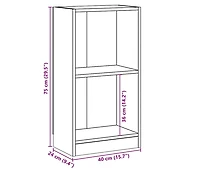 Bookshelf Sonoma Oak 15.7"x9.4"x29.5" Engineered Wood