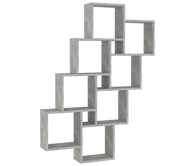 Wall Cube Shelf Concrete Gray 35.4"x5.9"x46.9" Engineered Wood