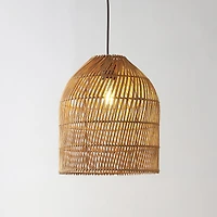 Koda Farmhouse Coastal Bohemian Rattan Led Pendant