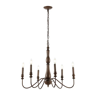 Jonathan Y Victoria Rustic Midcentury Iron Led Chandelier
