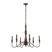 Jonathan Y Victoria Rustic Midcentury Iron Led Chandelier