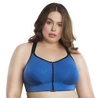 Parfait Plus Wave Wire-free Zip Front Sports Bra