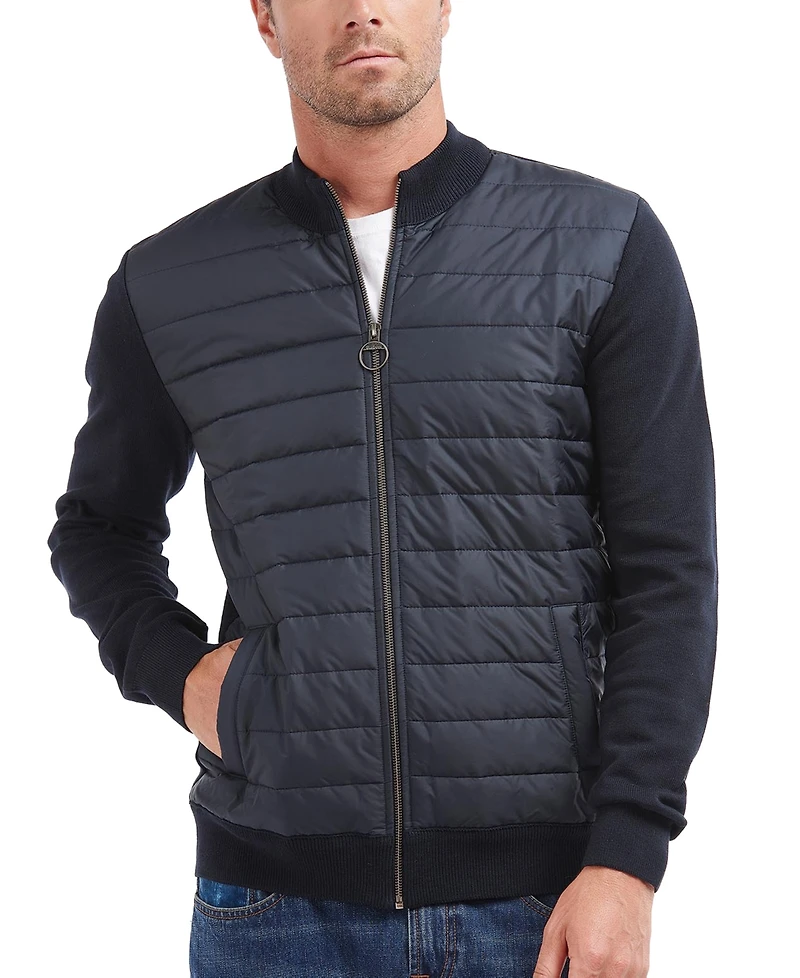 Barbour Men's Carn Baffled Full-Zip Sweater
