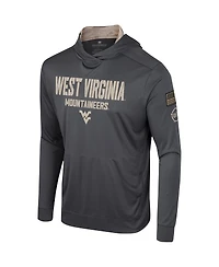 Men's Colosseum Charcoal West Virginia Mountaineers Oht Military-Inspired Appreciation Long Sleeve Hoodie T-shirt