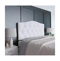 Arched Queen Button Tufted Upholstered Headboard