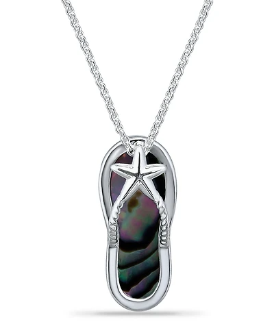 Macy's Abalone Inlay Flip Flop Necklace