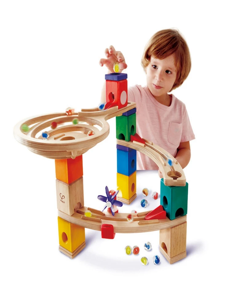 Hape Race To The Finish Quadrilla Marble Run Construction