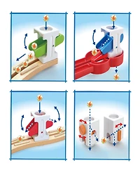 Hape Super Spiral Quadrilla Marble Run Construction