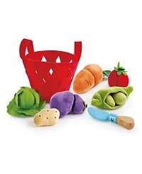 Hape Toddler Vegetable Basket Kitchen Food Playset