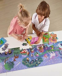 Hape Magic forest Giant Glow-In-The-Dark Puzzle, 200 Pieces