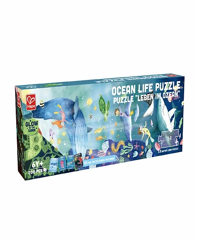 Hape Ocean Life Giant Glow-In-The-Dark Puzzle, 200 Pieces