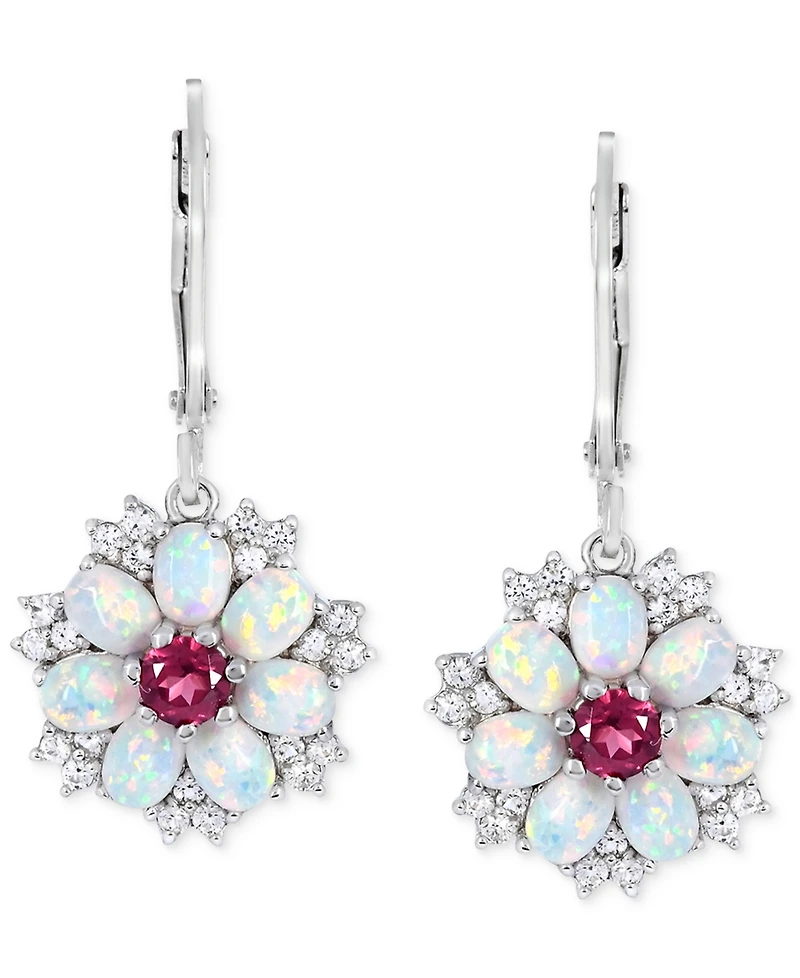 Women's Flower Earrings in Sterling Silver