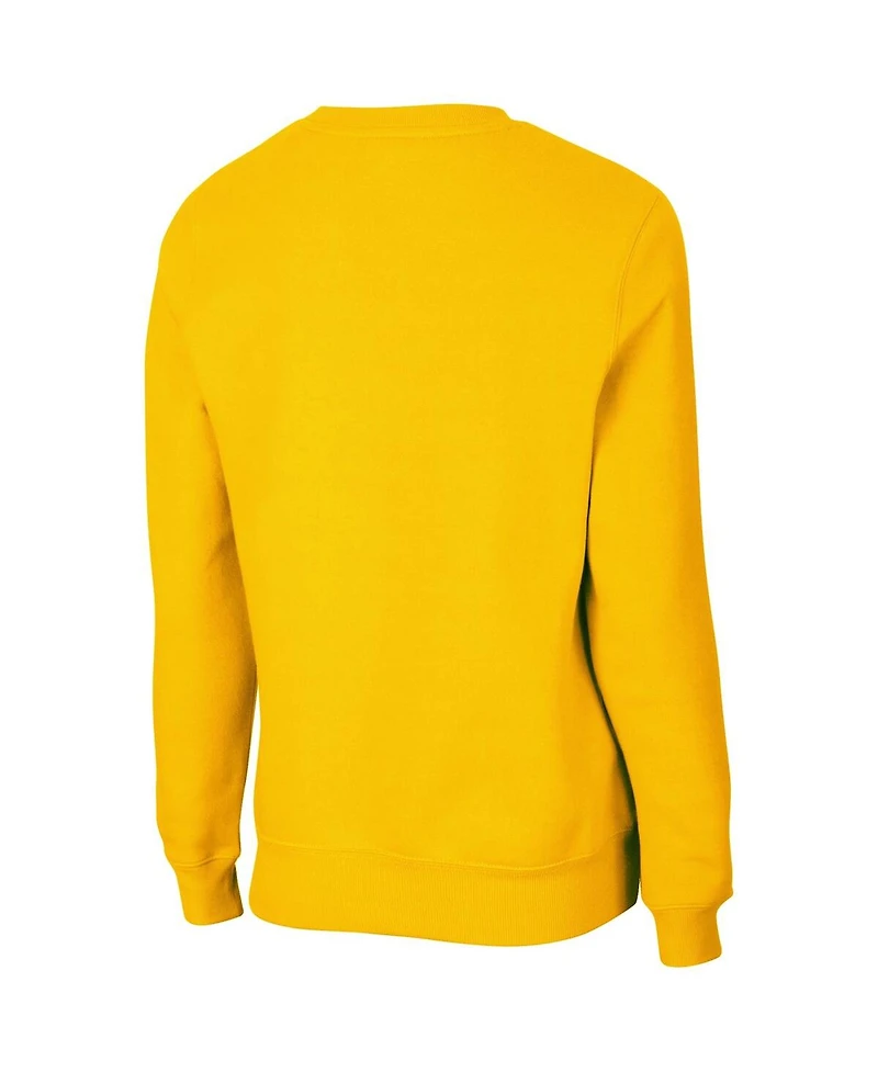 Women's Colosseum Maize Michigan Wolverines Campanile Pullover Sweatshirt