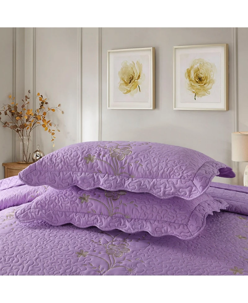 MarCielo 3 Piece Lightweight Bedspread Quilt Set Lapaz King