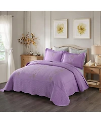 MarCielo 3 Piece Lightweight Bedspread Quilt Set Lapaz King