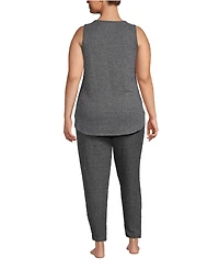 Lands' End Women's Plus Cozy 3 Piece Pajama Set - Robe Top and Pants