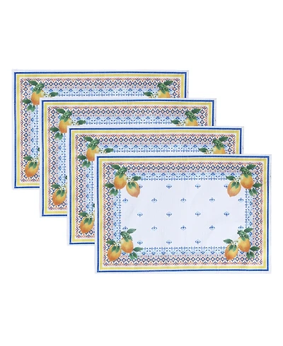 Capri Lemon Placemat, Set of 4, 13" x 19"