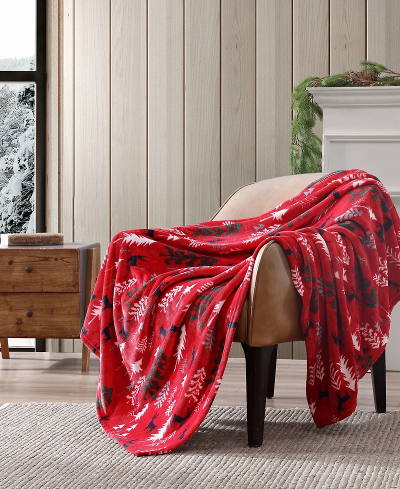 Eddie Bauer Ultra Soft Plush Sherpa Reversible Throw , 60" X 50"