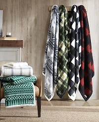 Eddie Bauer Faux Shearling Reversible Throw