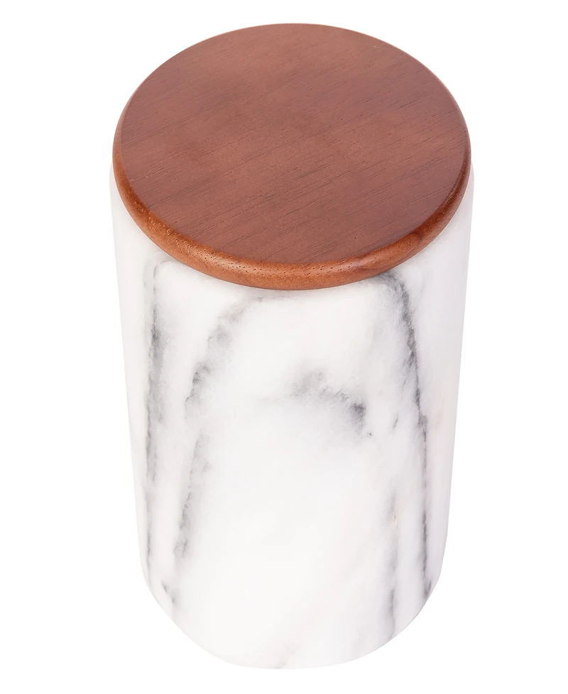 Artifacts Trading Company Marble Storage Canister with Sealed Wood Top
