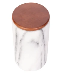 Artifacts Trading Company Marble Storage Canister with Sealed Wood Top