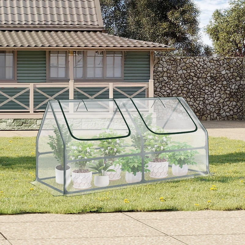 Aoodor Mini Greenhouse Water Resistant Uv Protected 2 Zipper Doors.