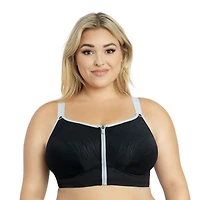 Parfait Plus Wave Wire-free Zip Front Sports Bra