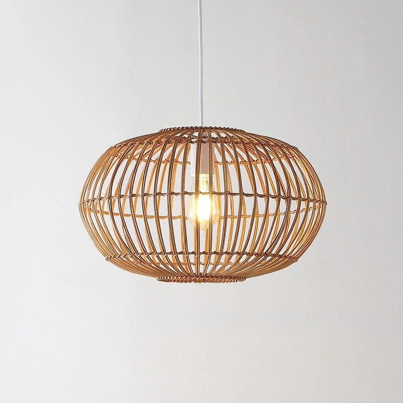 Jonathan Y Leo Farmhouse Coastal Rattan Led Pendant