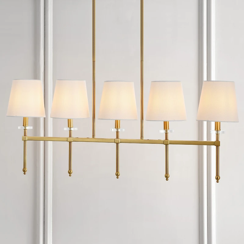 Sophie Modern Midcentury Iron Linear Led Pendant