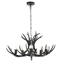 Jonathan Y Eldora Adjustable Resin Antler Led Chandelier