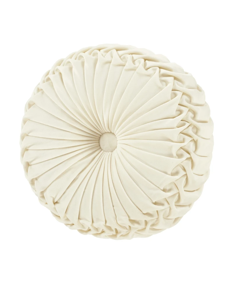 J Queen New York Noelle Tufted Decorative Pillow, 15" Round