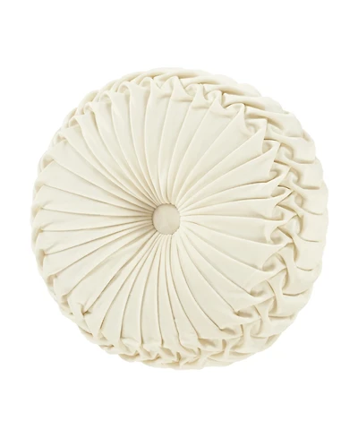 J Queen New York Noelle Tufted Decorative Pillow, 15" Round
