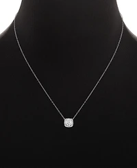 Giani Bernini 2-Pc. Set Cubic Zirconia Halo Pendant Necklace & Solitaire Stud Earrings in Sterling Silver, Created for Macy's