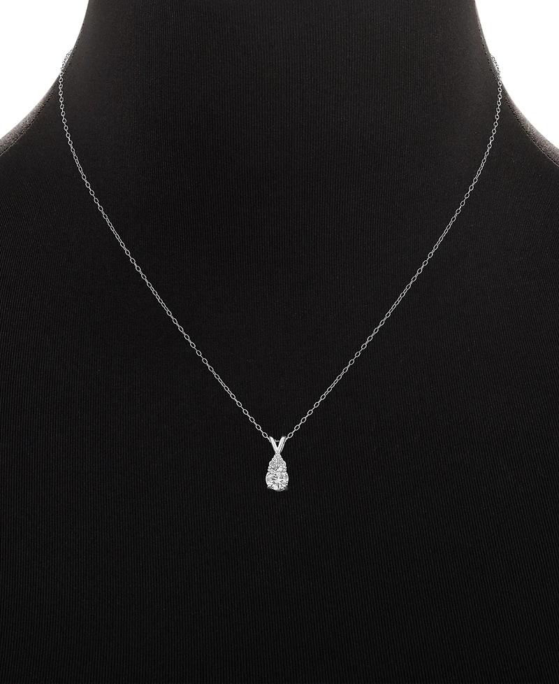 Giani Bernini 2-Pc. Set Cubic Zirconia Pendant Necklace & Stud Earrings in Sterling Silver, Created for Macy's