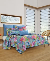 J by J Queen Hanalei Tropical 3-Pc Quilt Set