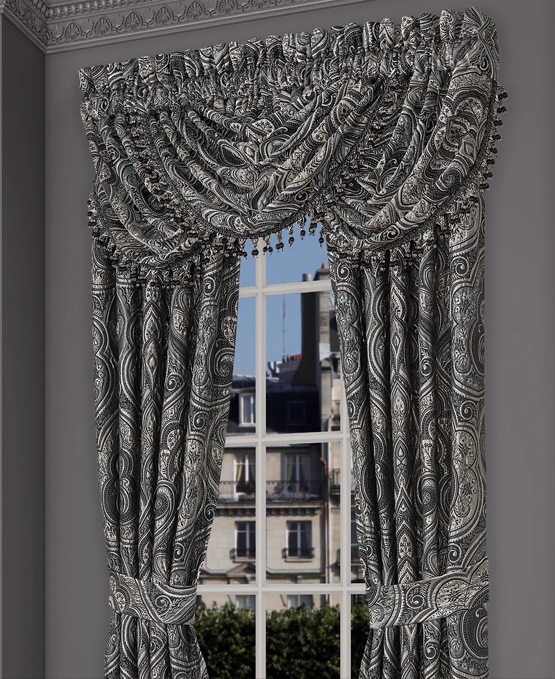 Five Queens Court Davinci Window Waterfall Valance, 33" x 43"