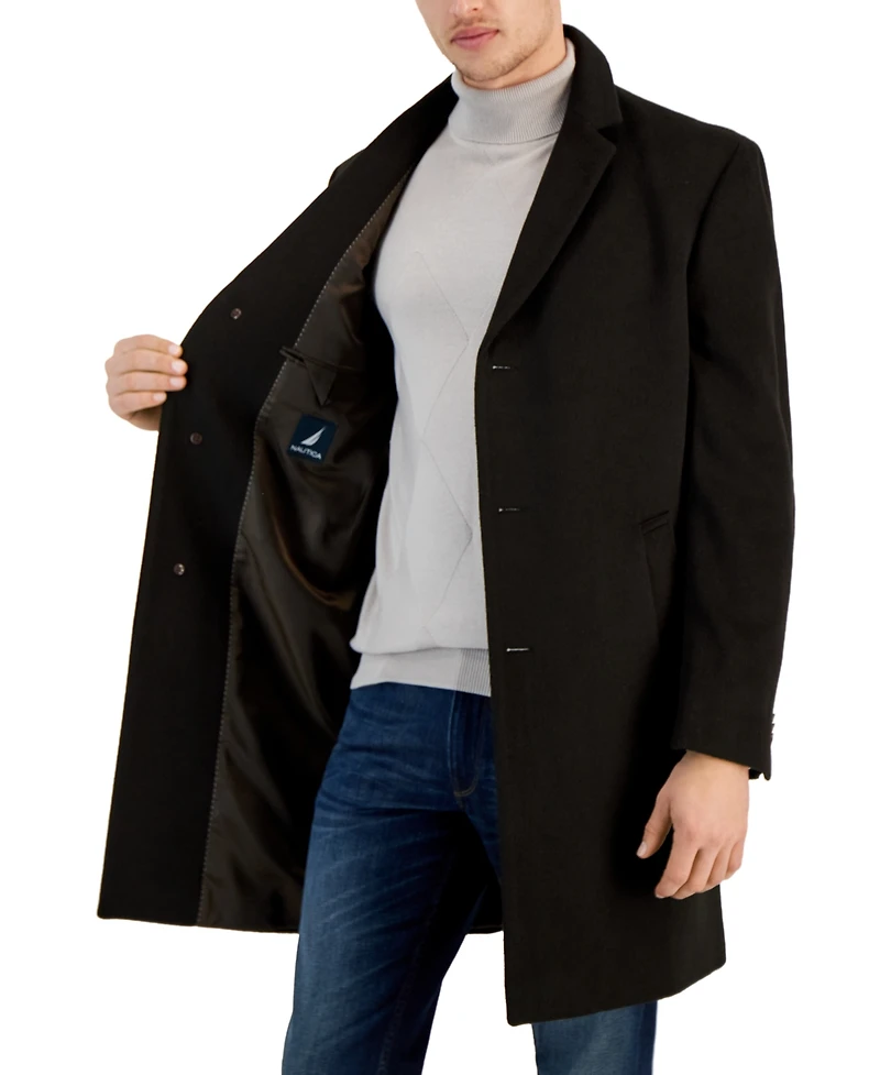 Nautica Men's Regular-Fit Camber Wool-Blend Overcoat