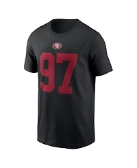 Men's Nike Nick Bosa Black San Francisco 49ers Player Name and Number T-shirt