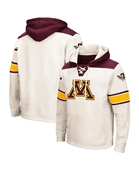 Men's Colosseum Cream Minnesota Golden Gophers 2.0 Lace-Up Pullover Hoodie