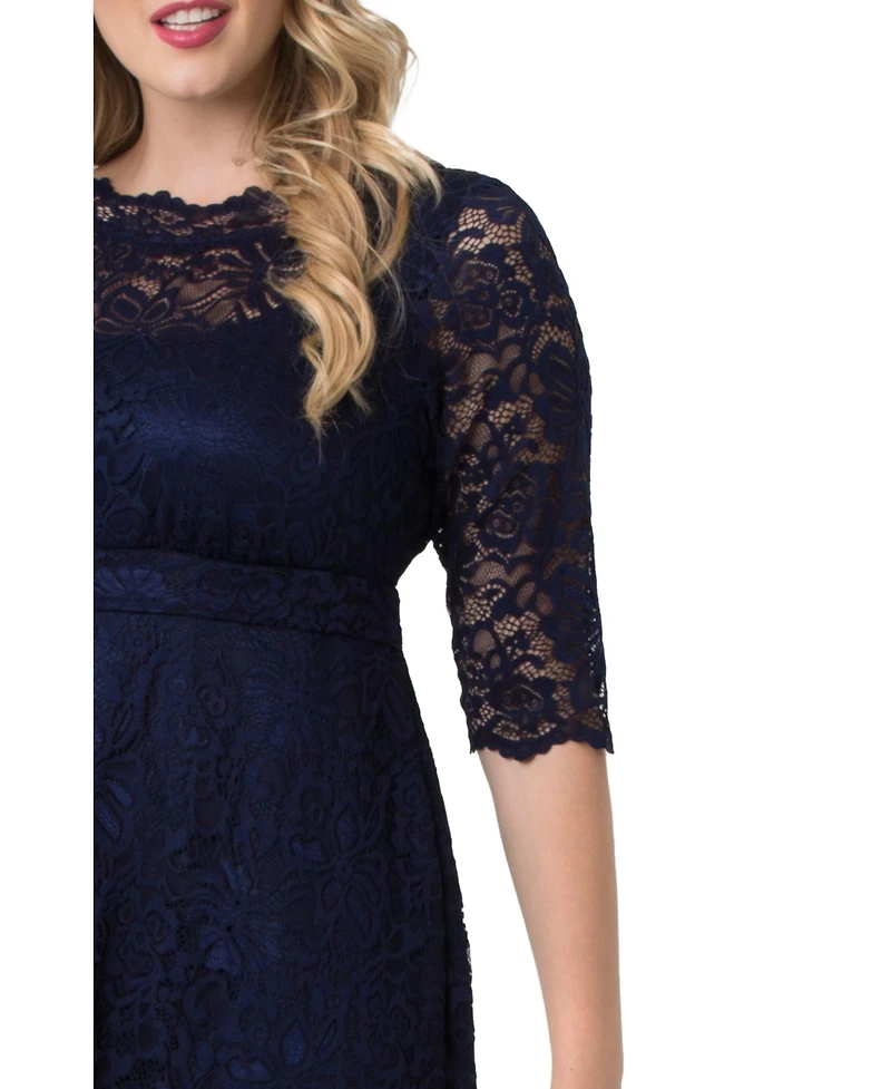 Kiyonna Plus Size Women'sPlus Leona Lace Long Formal Gown