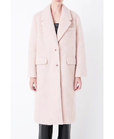 Grey Lab Women's Oversize Single-breasted Long Coat