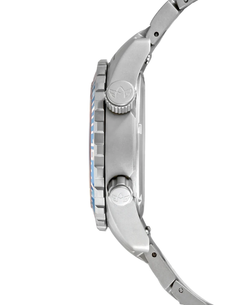 Abingdon Co. Women's Automatic Marina Divers Silver-Tone Titanium Bracelet Watch 40mm