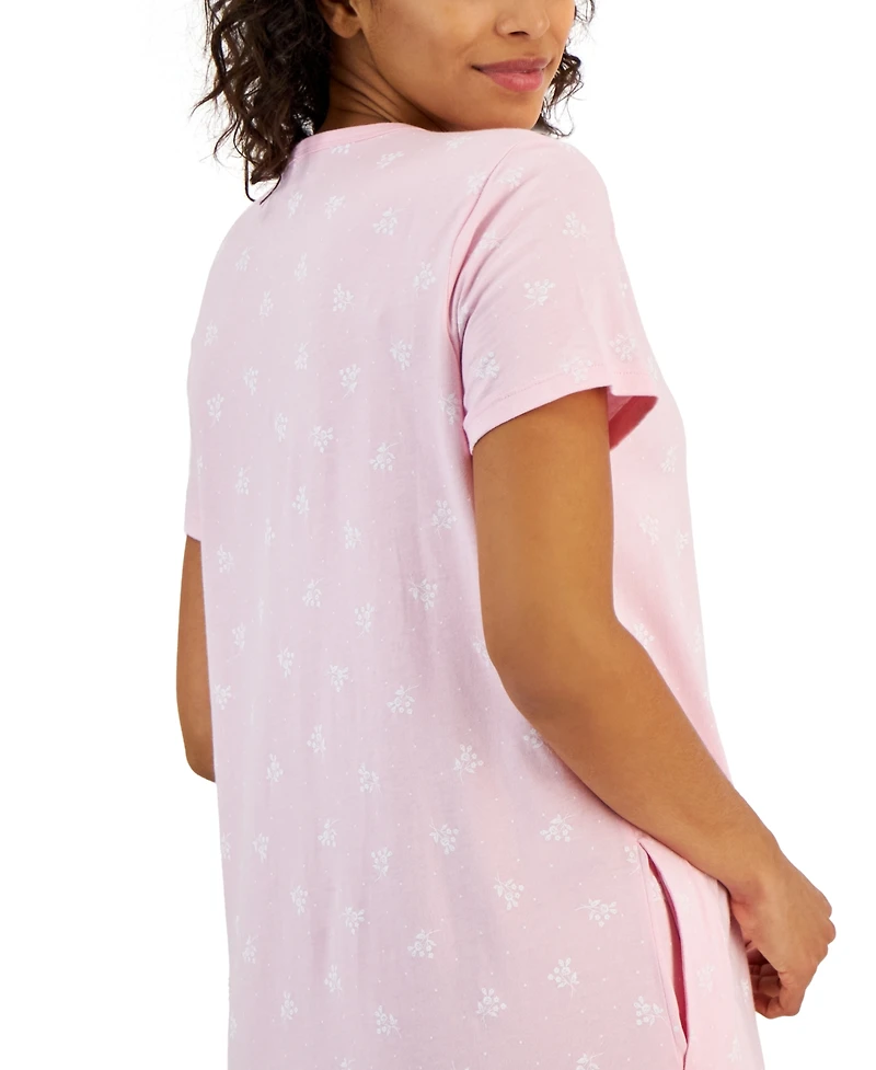 Charter Club Women's Cotton Printed Nightgown, Created for Macy's